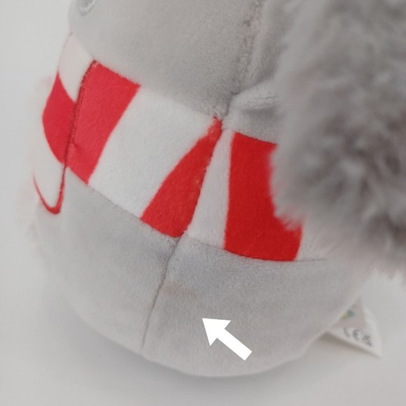 Squishmallow Holiday Ivy The Gray Dog 7.5” With Scarf Kellytoy 2022 Plush Christ - Picture 6 of 12